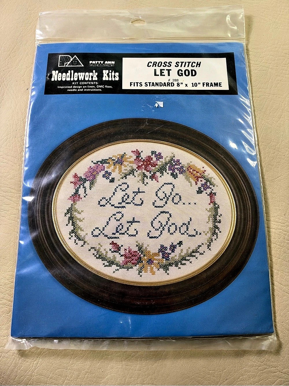 Needlework Kits Let God Cross Stitch Kit Floral Design NWT